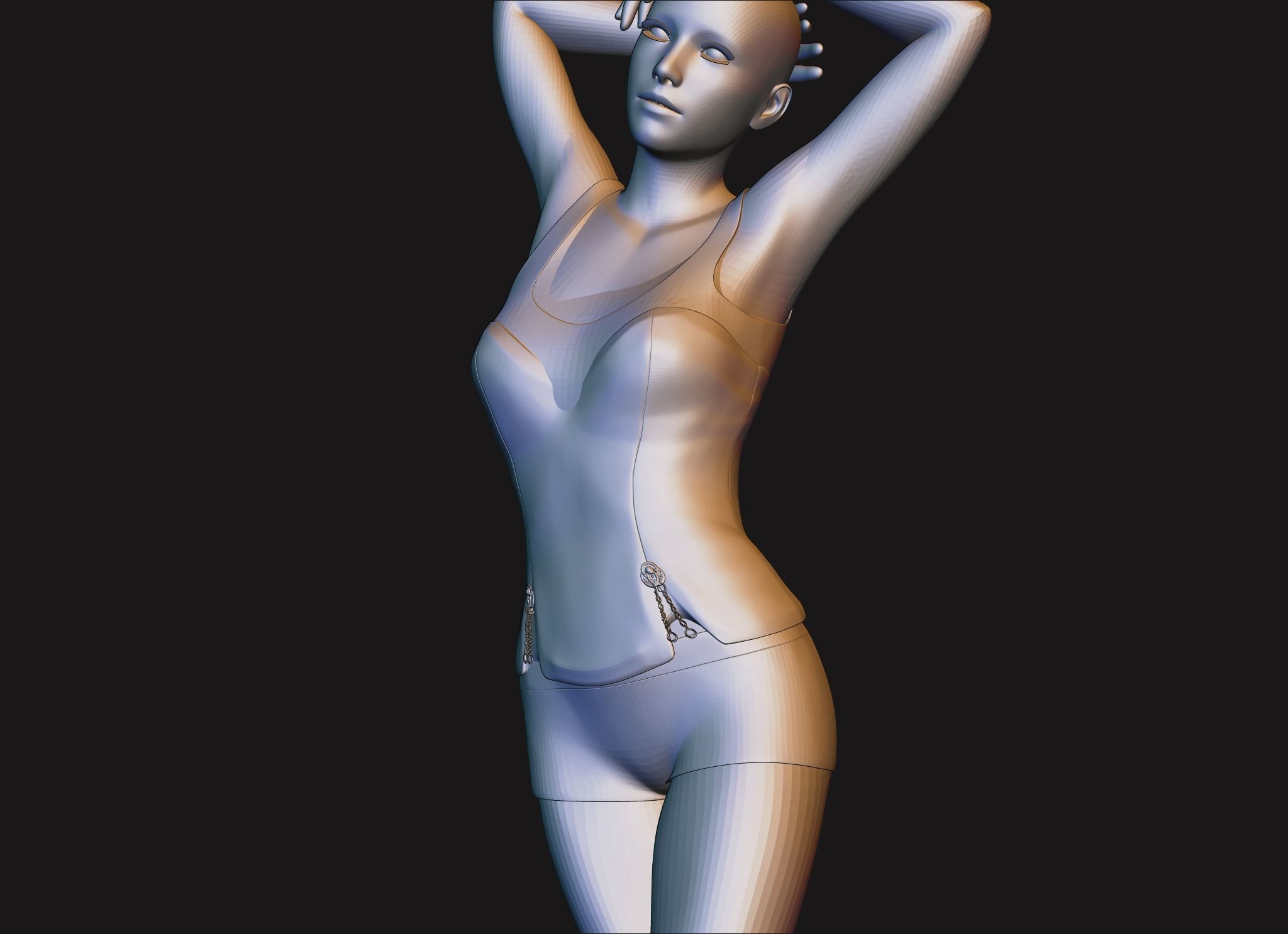 Sexy Posed Female High quality 3D print model_4