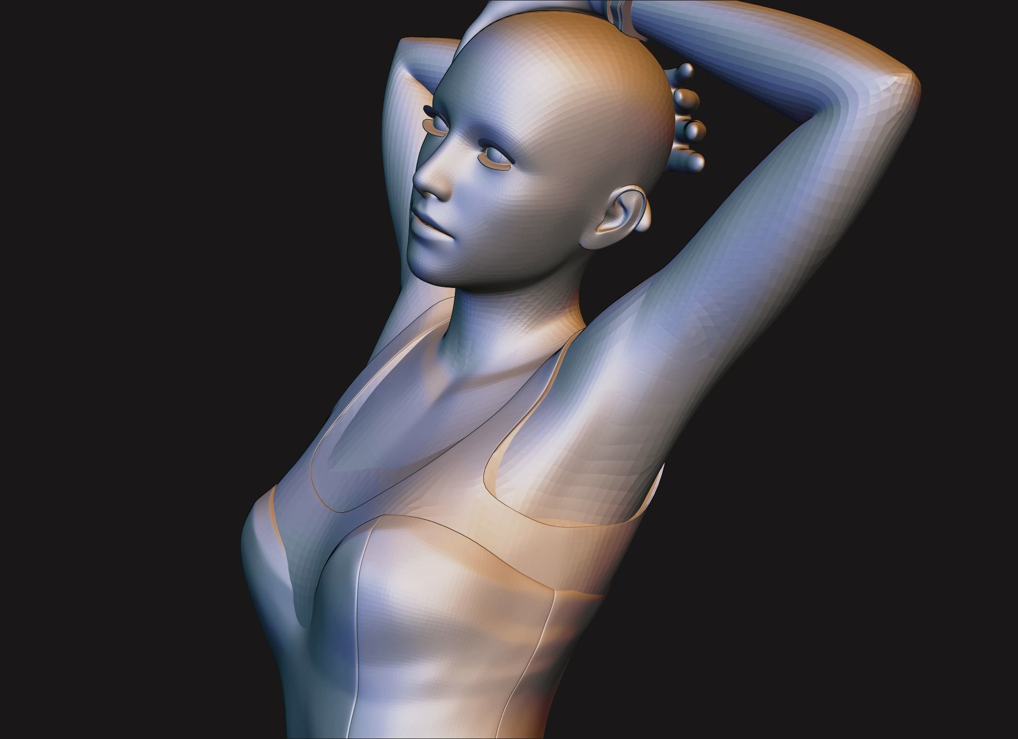 Sexy Posed Female High quality 3D print model_5