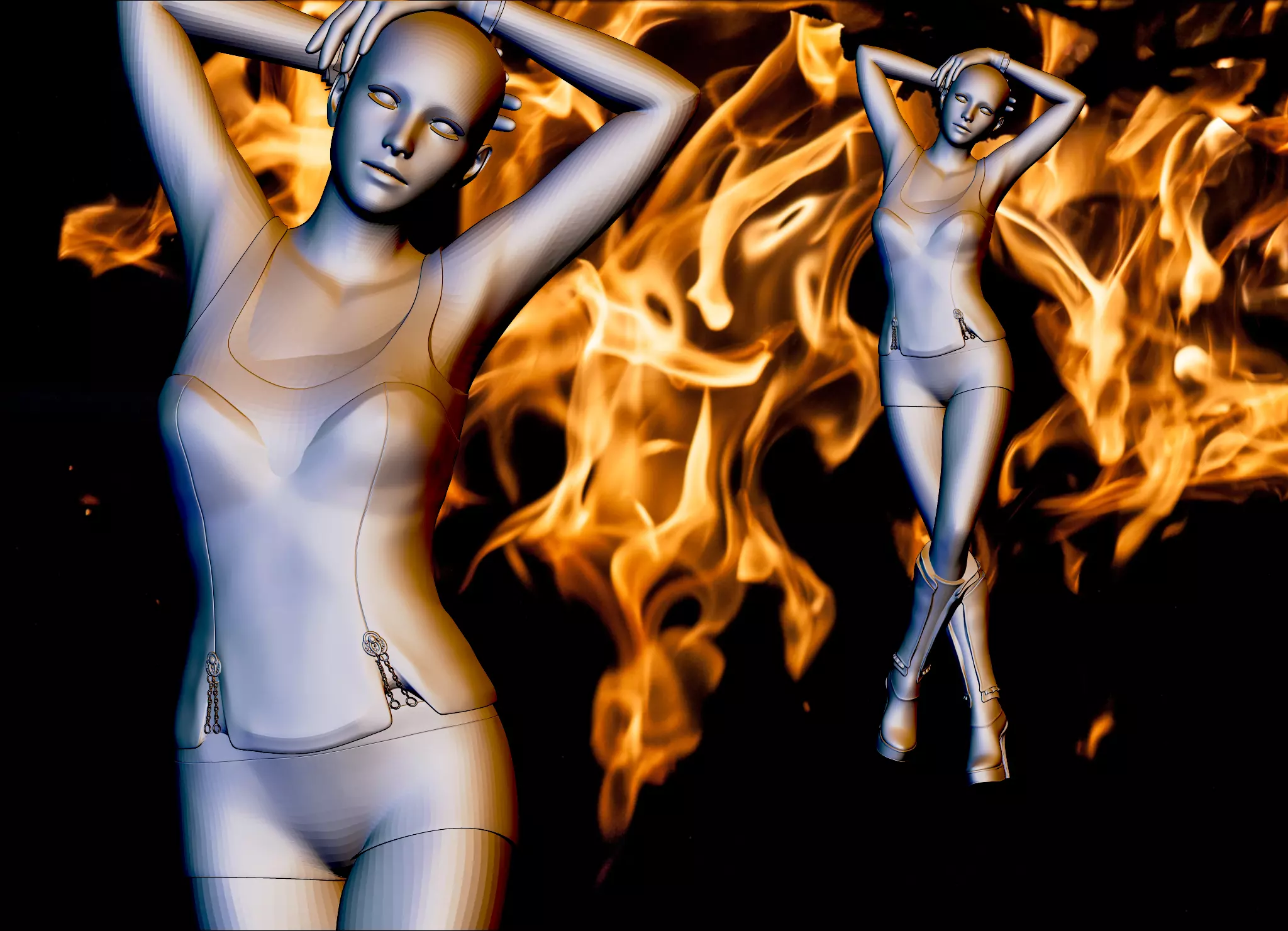 Sexy Posed Female High quality 3D print model_0