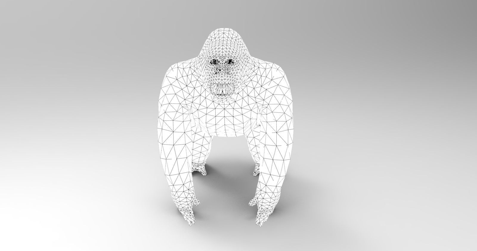 3D Cartoon Model Gorilla Animated and Rigged Low-poly 3D model_20