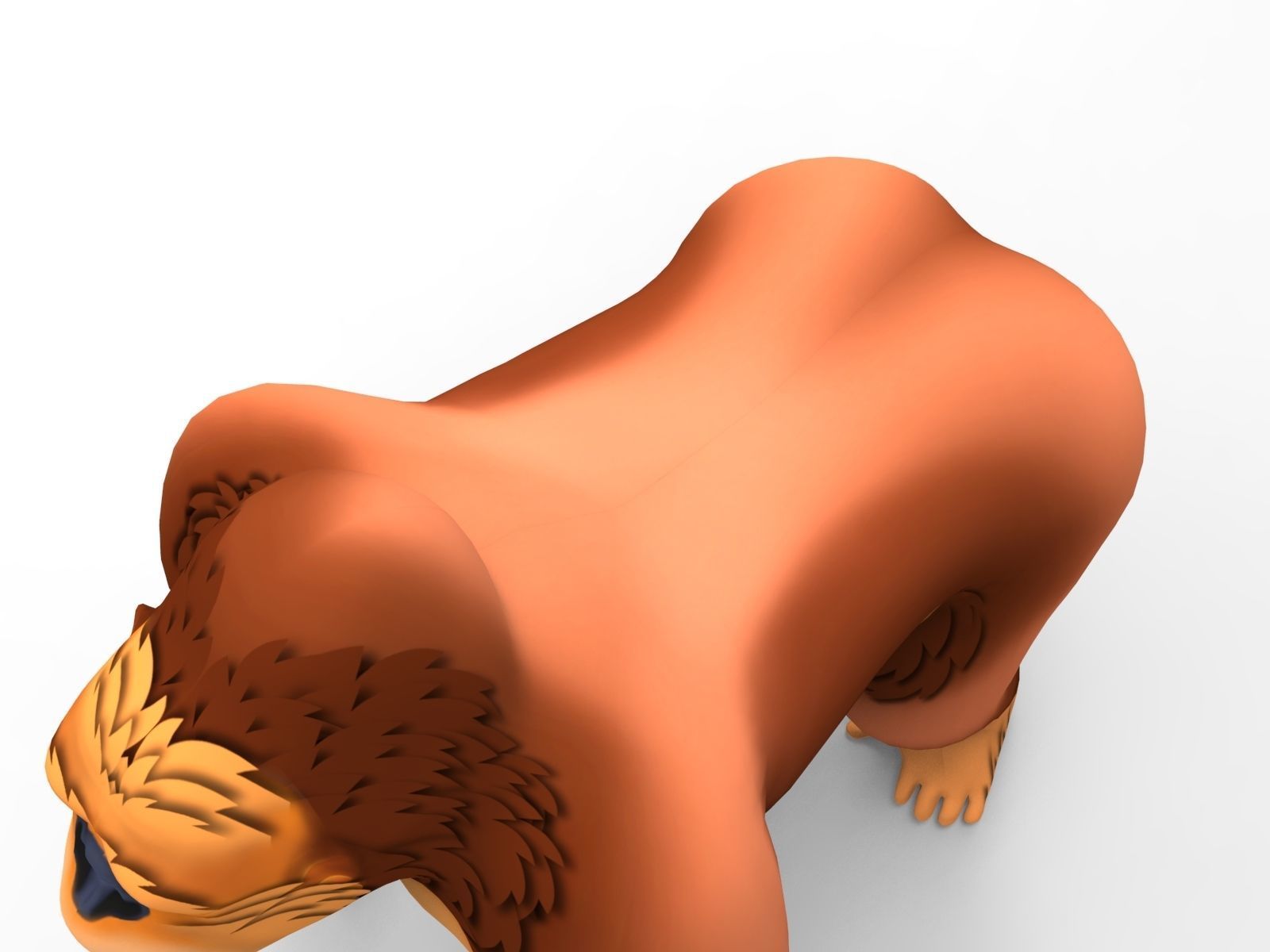 3D Cartoon Model Gorilla Animated and Rigged Low-poly 3D model_10