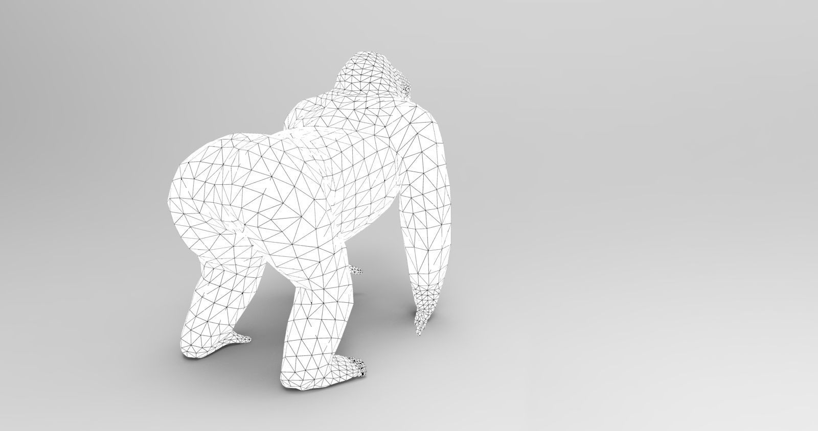 3D Cartoon Model Gorilla Animated and Rigged Low-poly 3D model_22