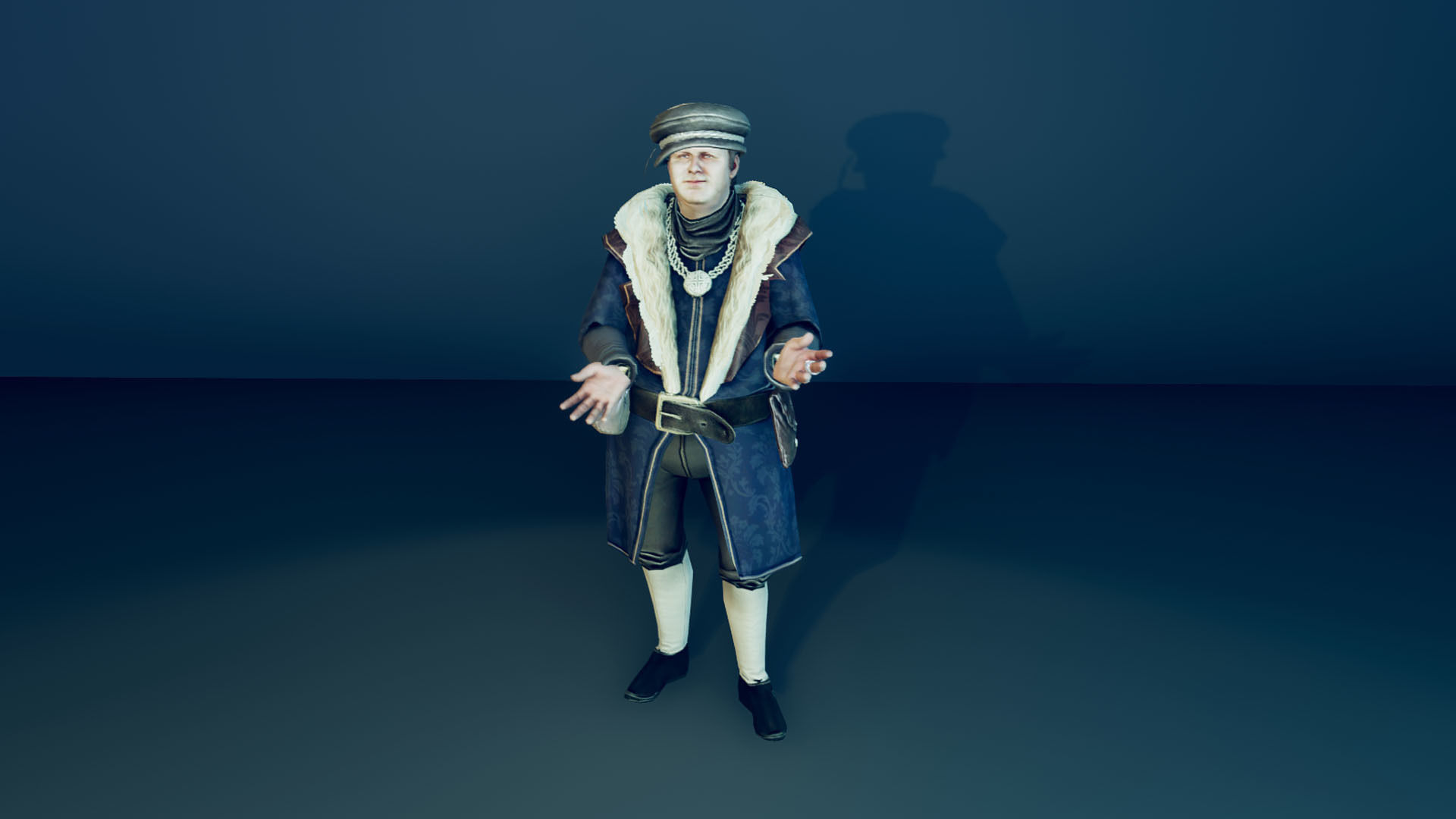 Medieval Citizen Low-poly 3D model_5