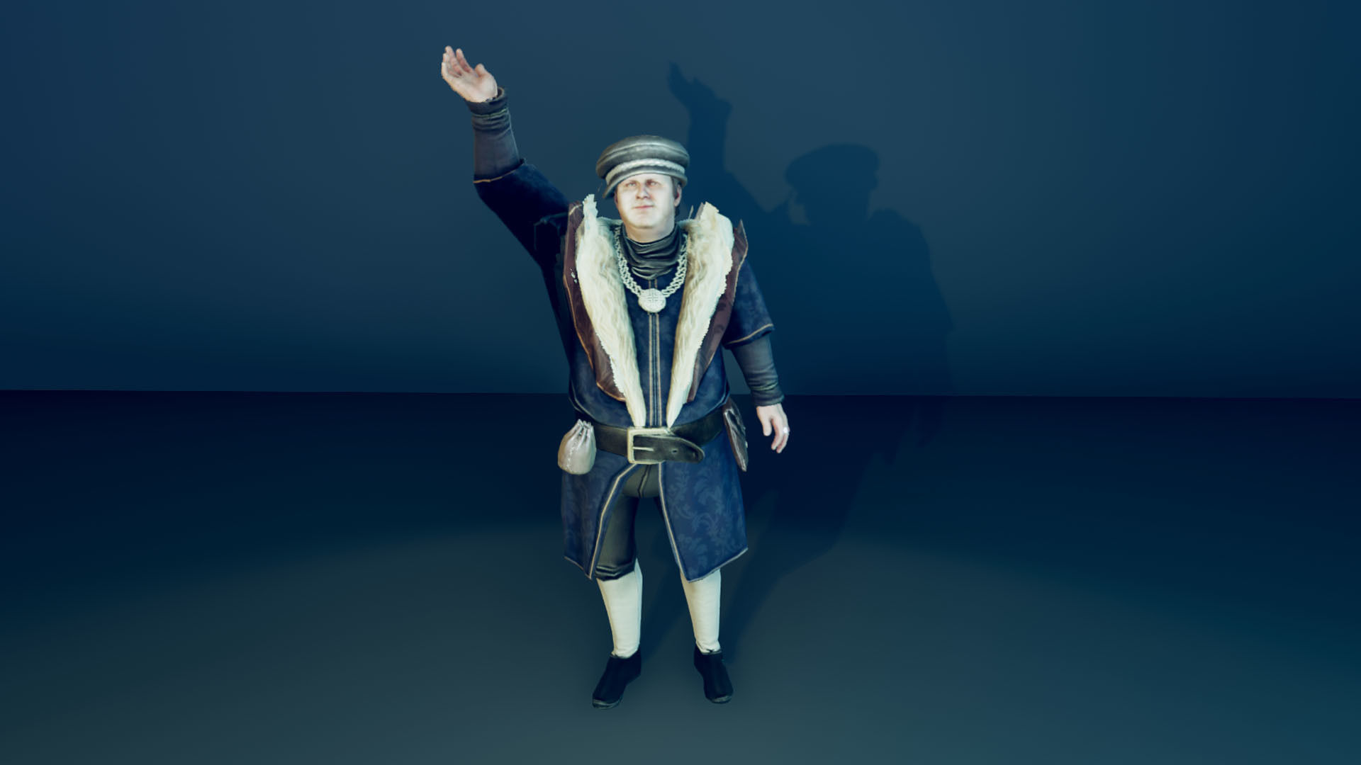 Medieval Citizen Low-poly 3D model_6