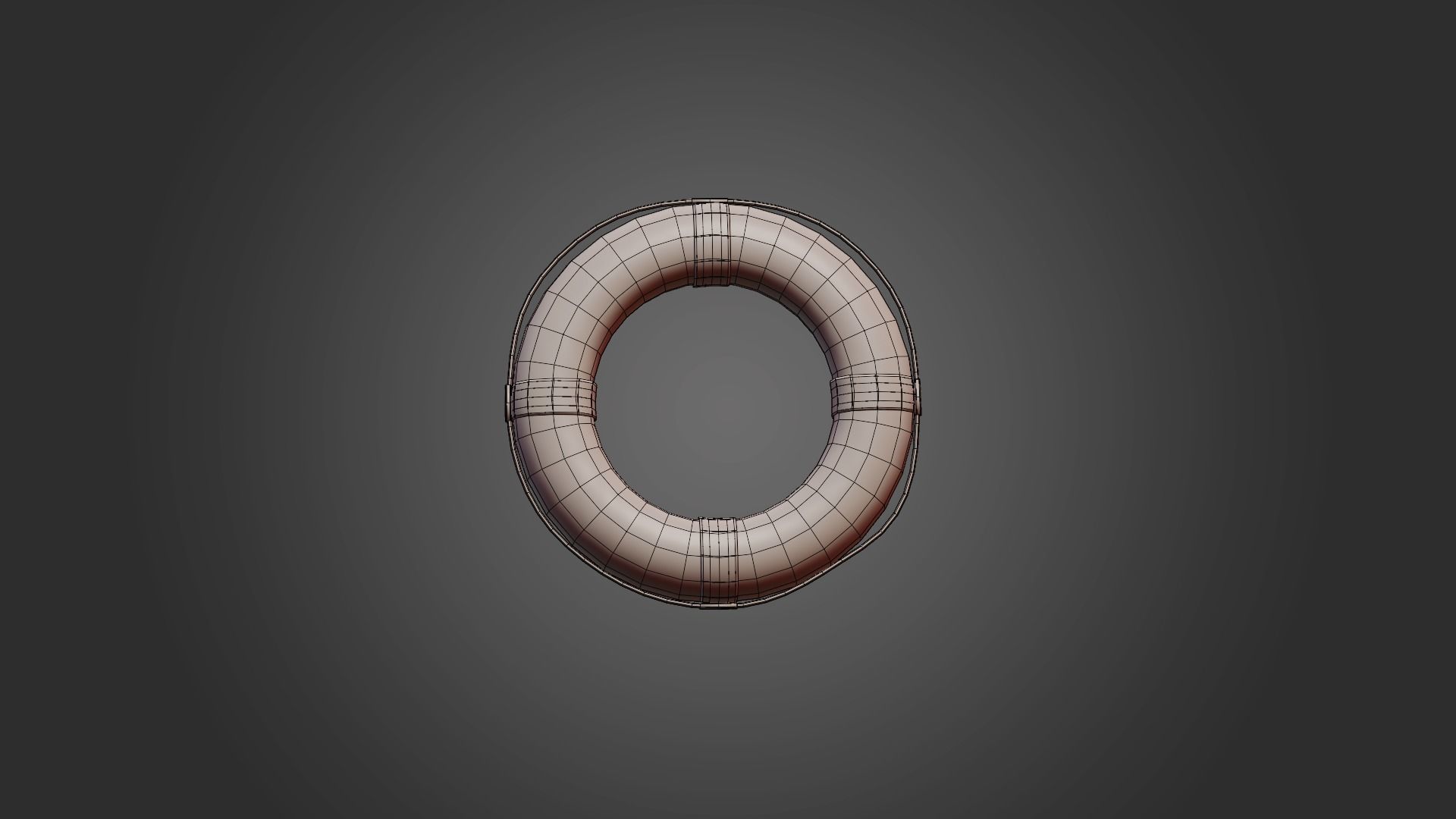 Wooden Boat Low-poly 3D model_32