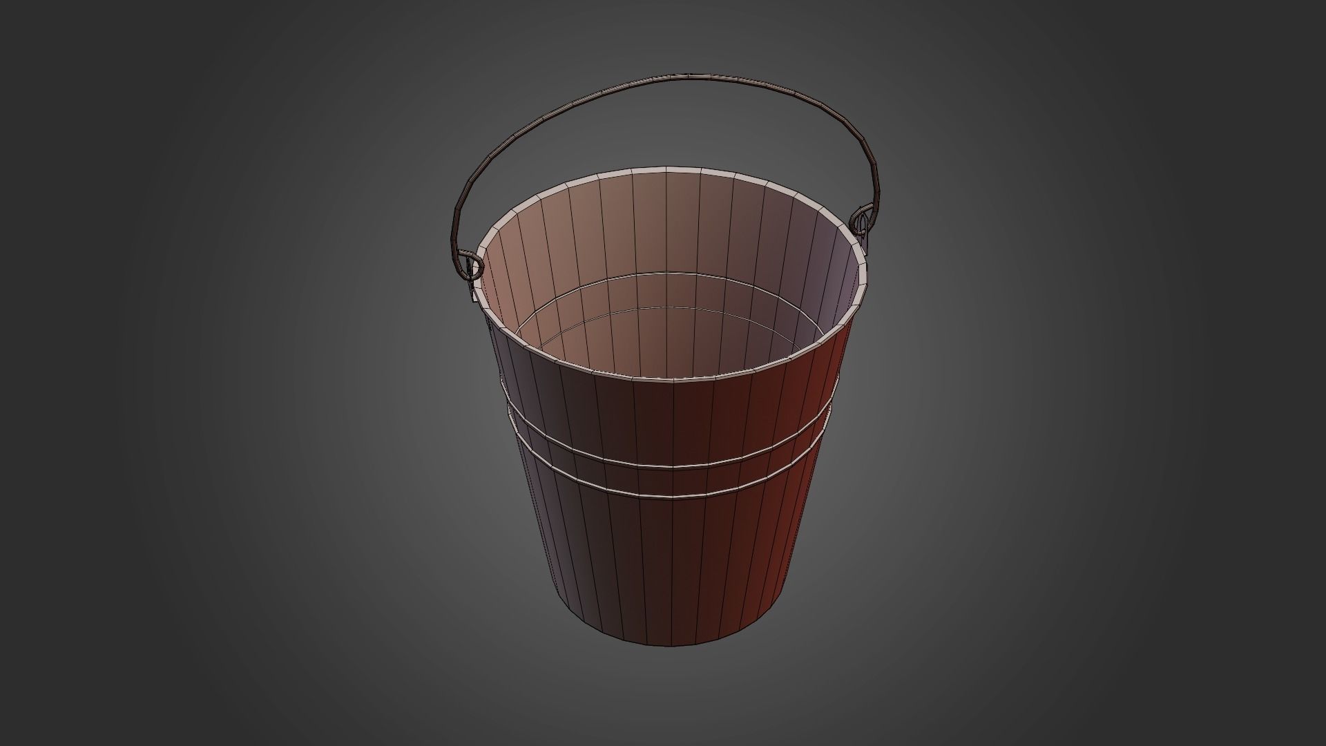 Wooden Boat Low-poly 3D model_23