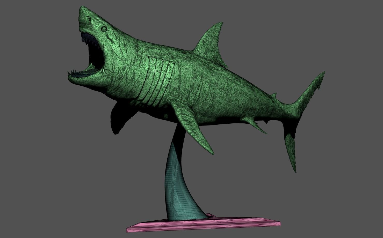White Shark Statue 3D print model_17