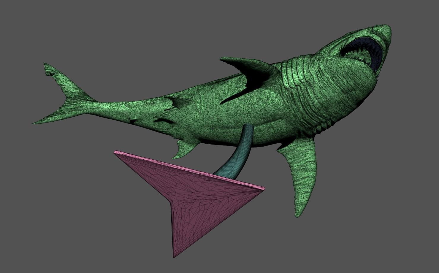 White Shark Statue 3D print model_16