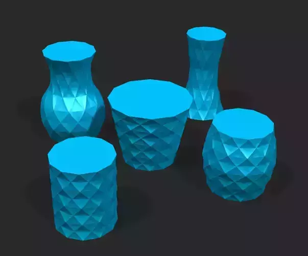 Cups and vases - creased surface