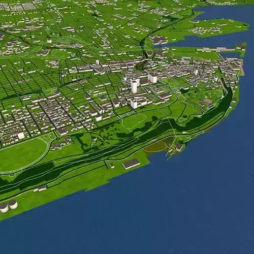 Quebec City of Canada 3d Model