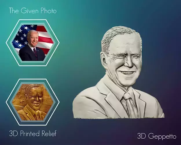 3D Relief sculpture of Joe Biden 3D print model