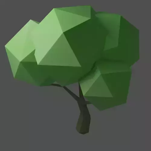 tree low poly polygonal