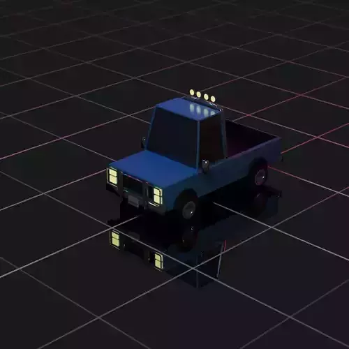 Low Poly Pickup Truck