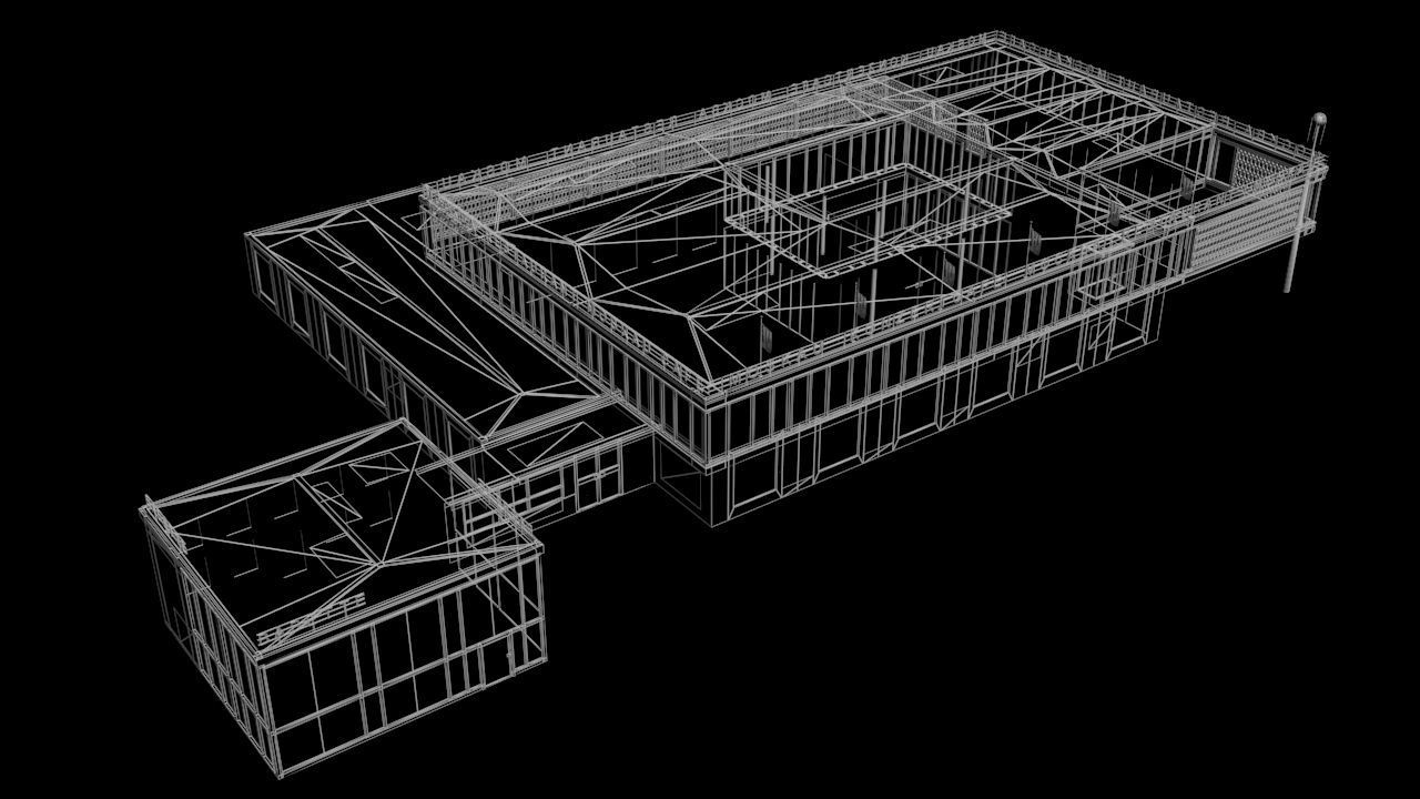 East Berlin Cafe Restaurant Moskau Low-poly 3D model_54