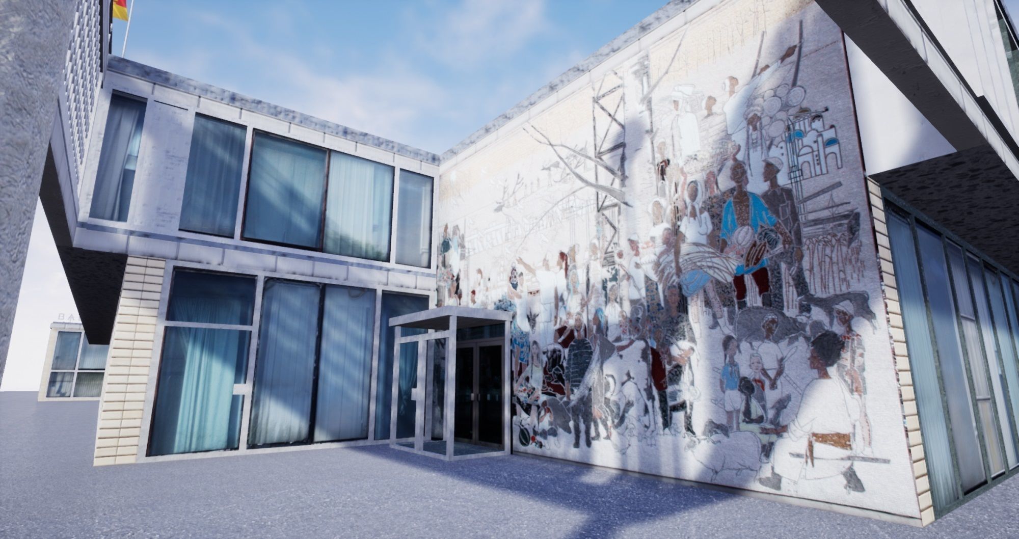 East Berlin Cafe Restaurant Moskau Low-poly 3D model_17