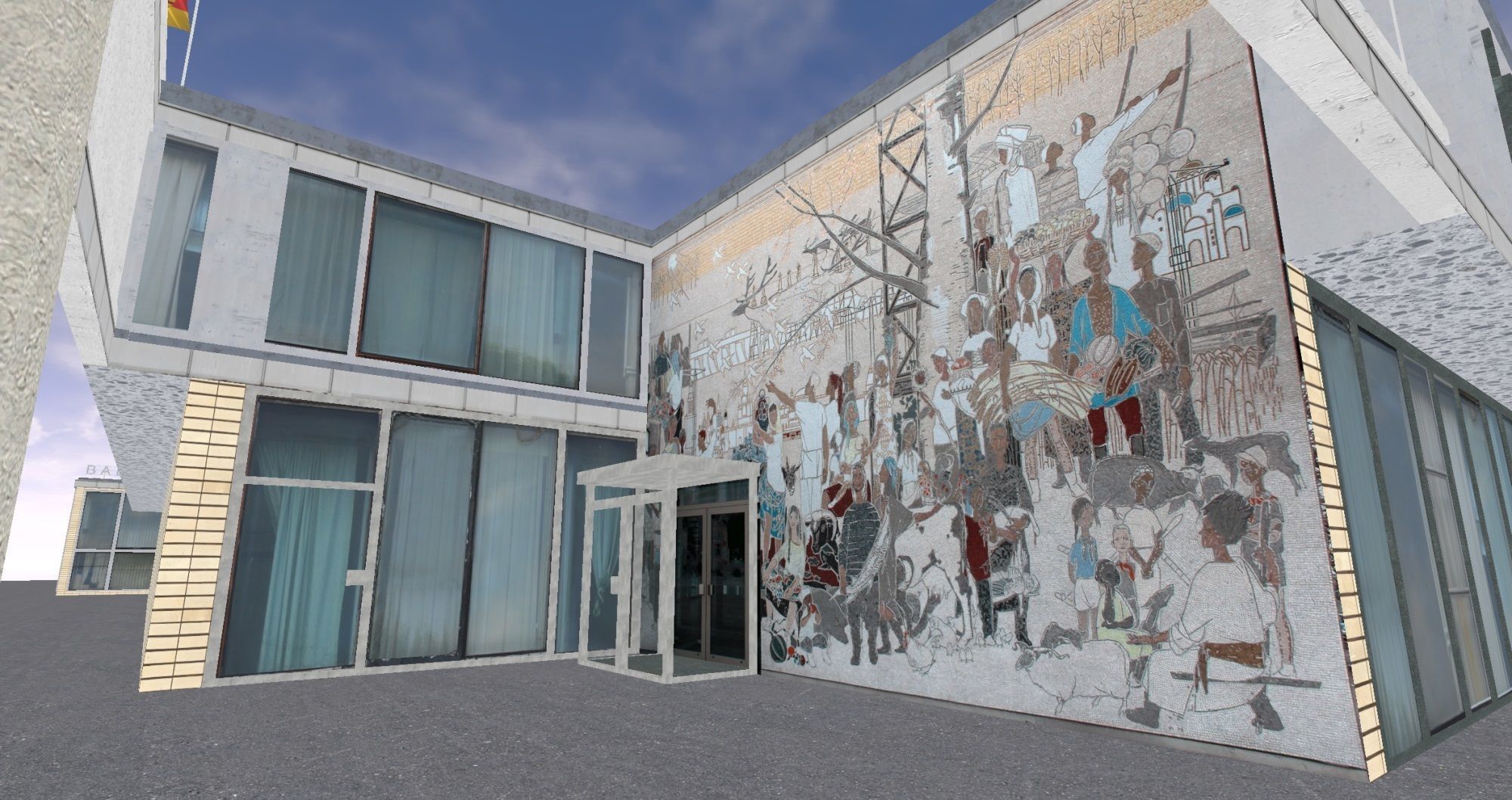 East Berlin Cafe Restaurant Moskau Low-poly 3D model_18