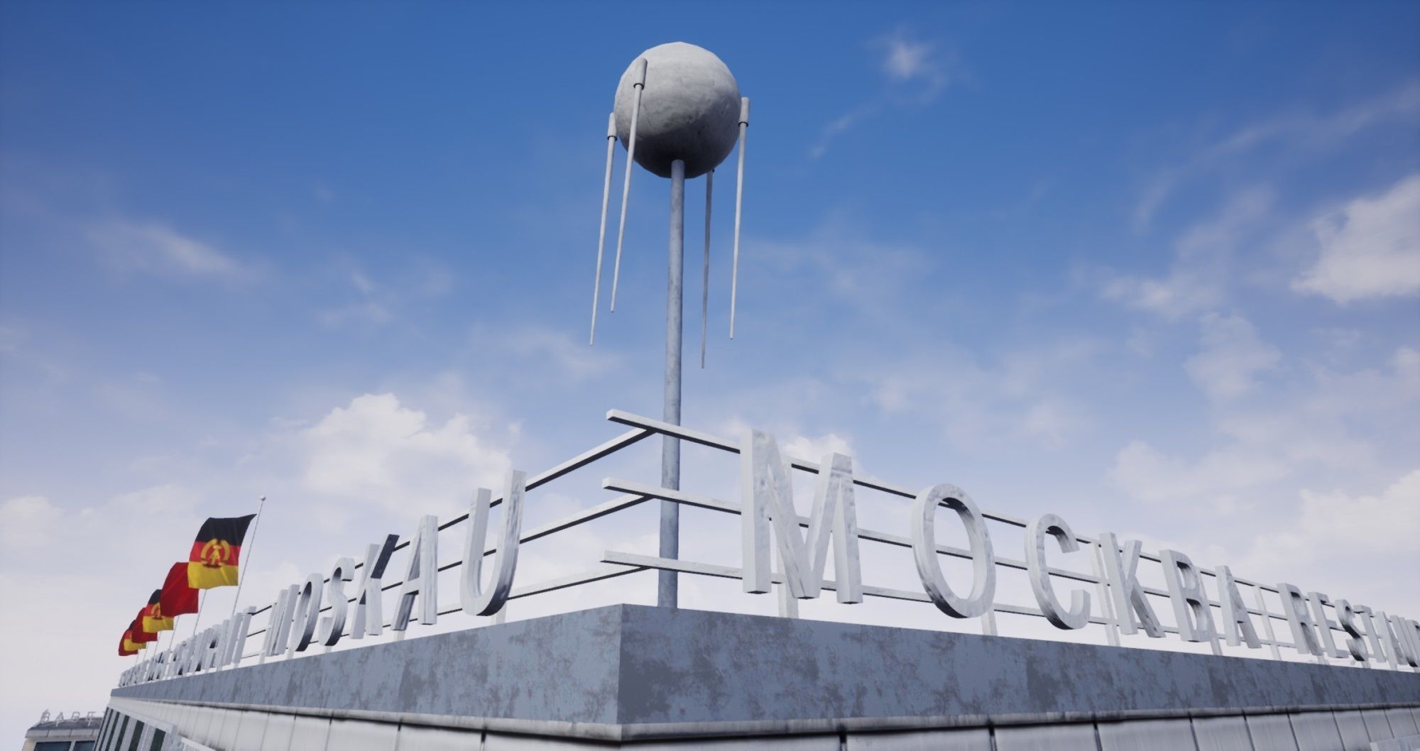 East Berlin Cafe Restaurant Moskau Low-poly 3D model_21