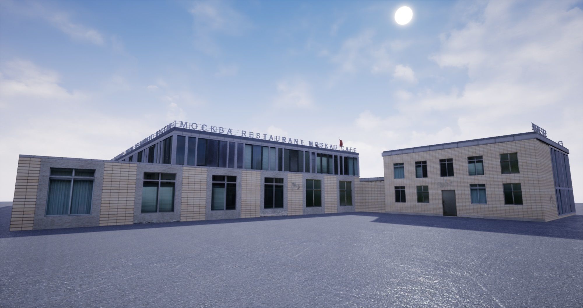 East Berlin Cafe Restaurant Moskau Low-poly 3D model_31