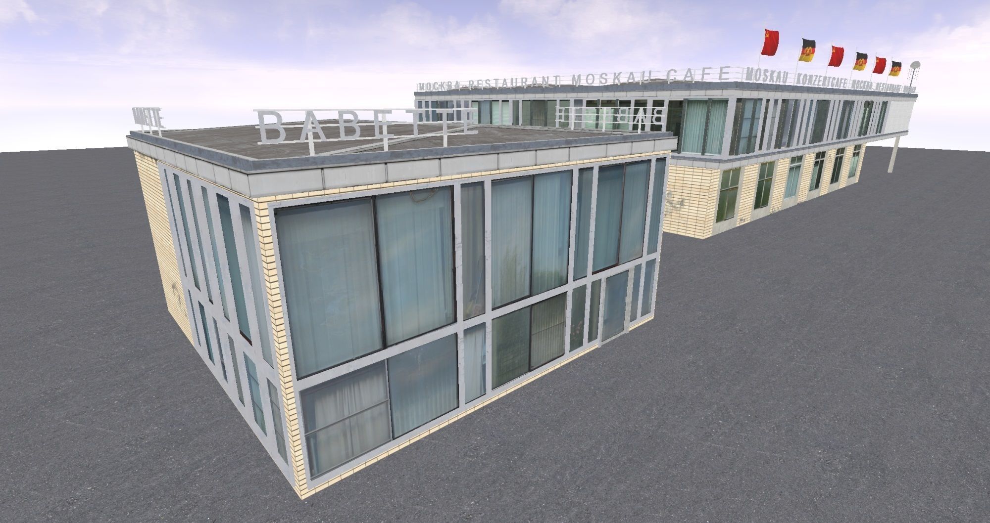 East Berlin Cafe Restaurant Moskau Low-poly 3D model_40