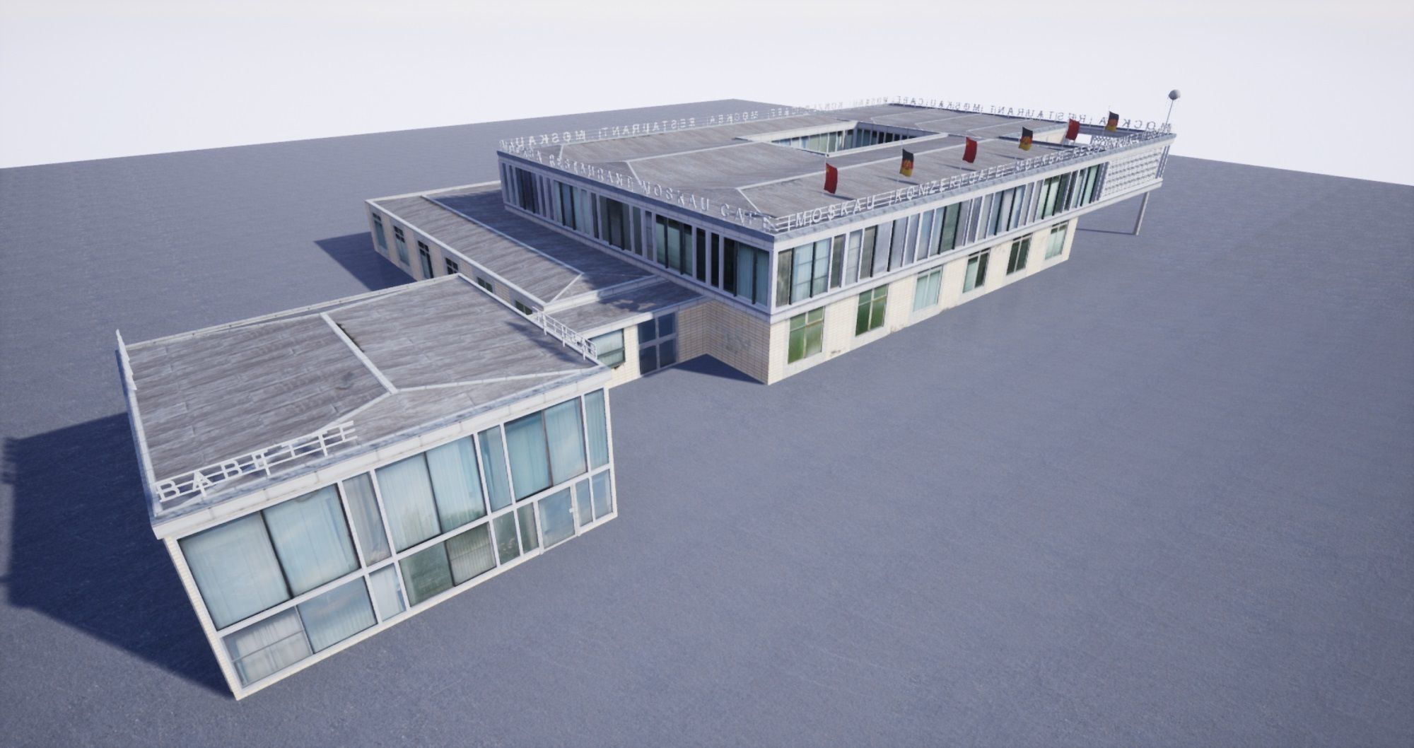 East Berlin Cafe Restaurant Moskau Low-poly 3D model_9