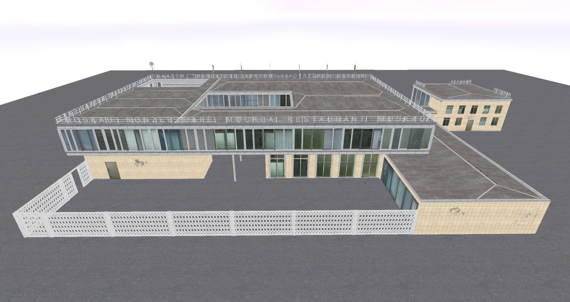 East Berlin Cafe Restaurant Moskau Low-poly 3D model_44