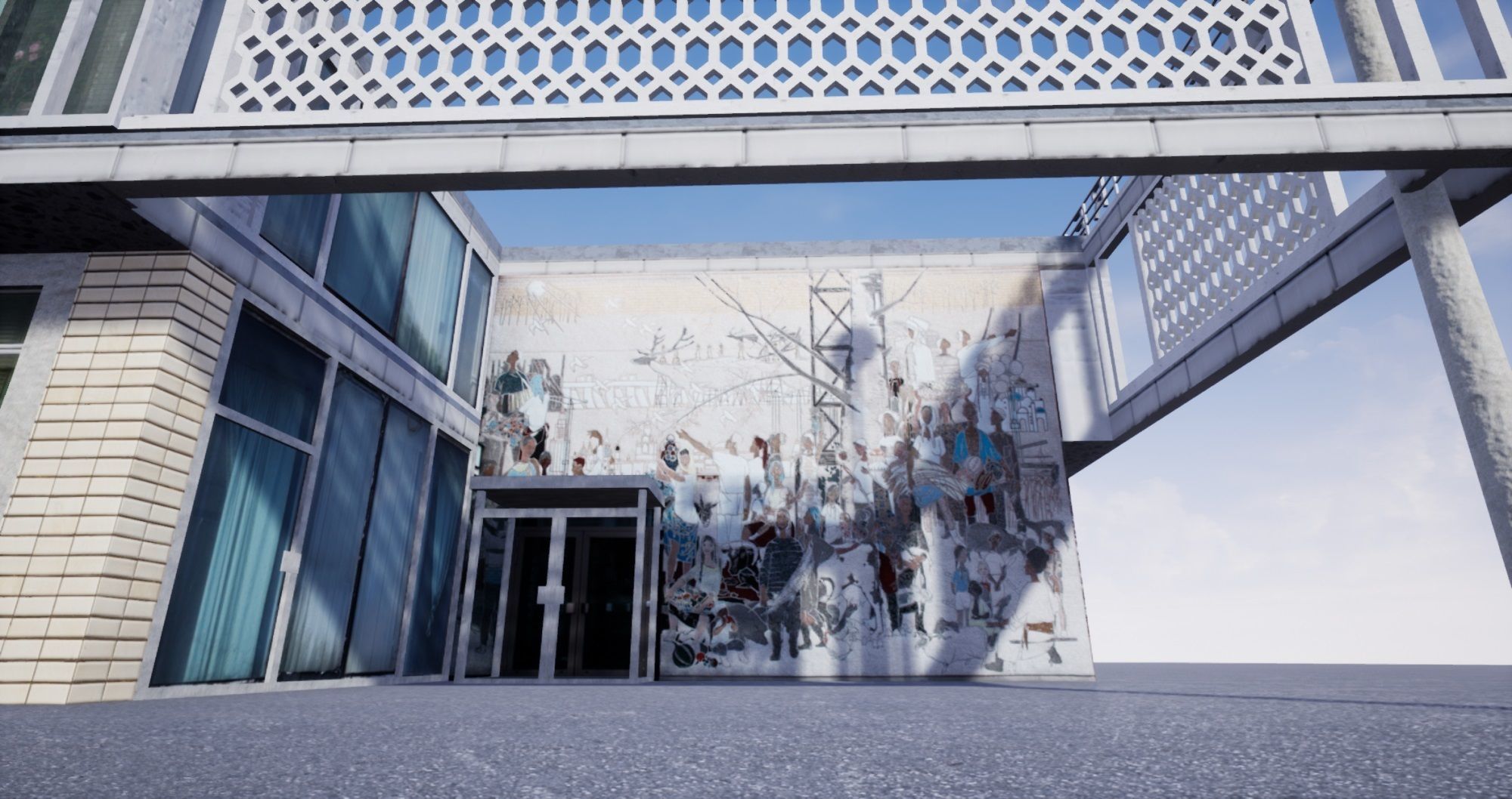 East Berlin Cafe Restaurant Moskau Low-poly 3D model_49