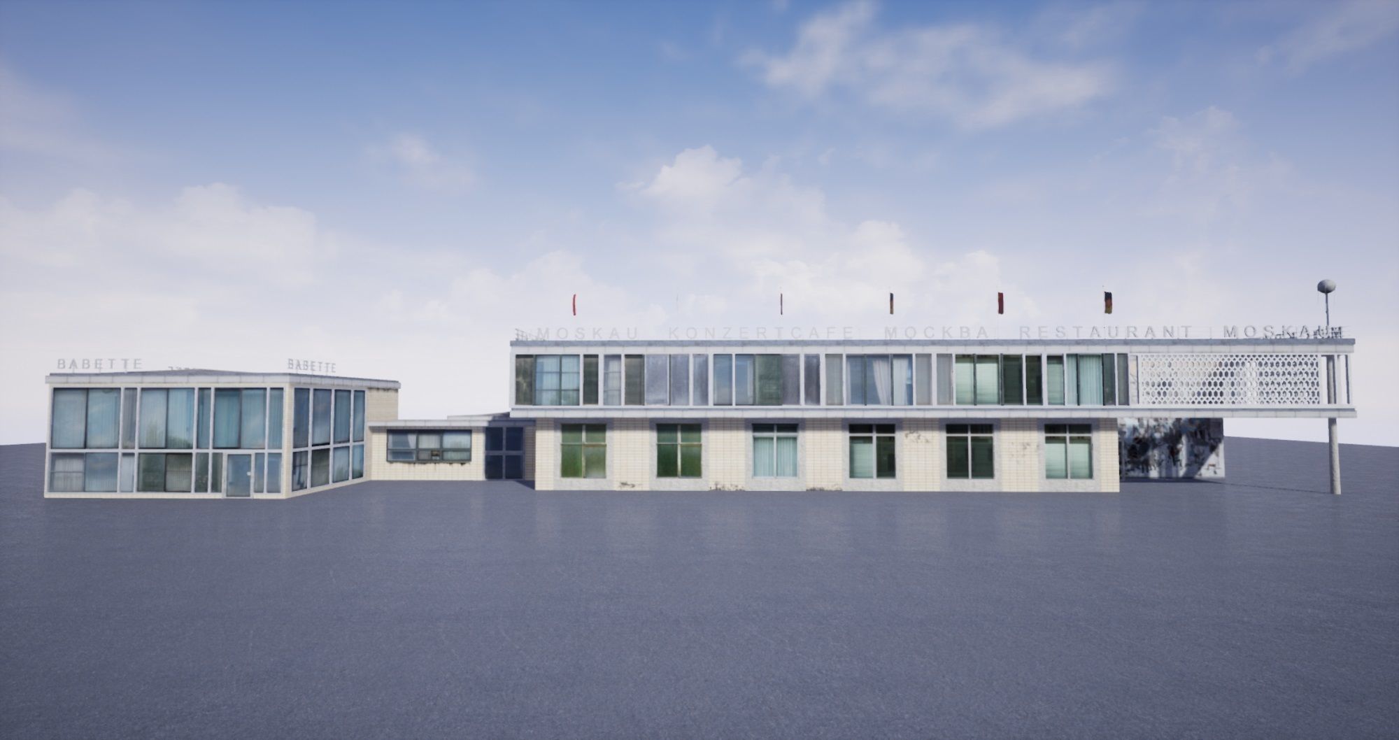 East Berlin Cafe Restaurant Moskau Low-poly 3D model_47