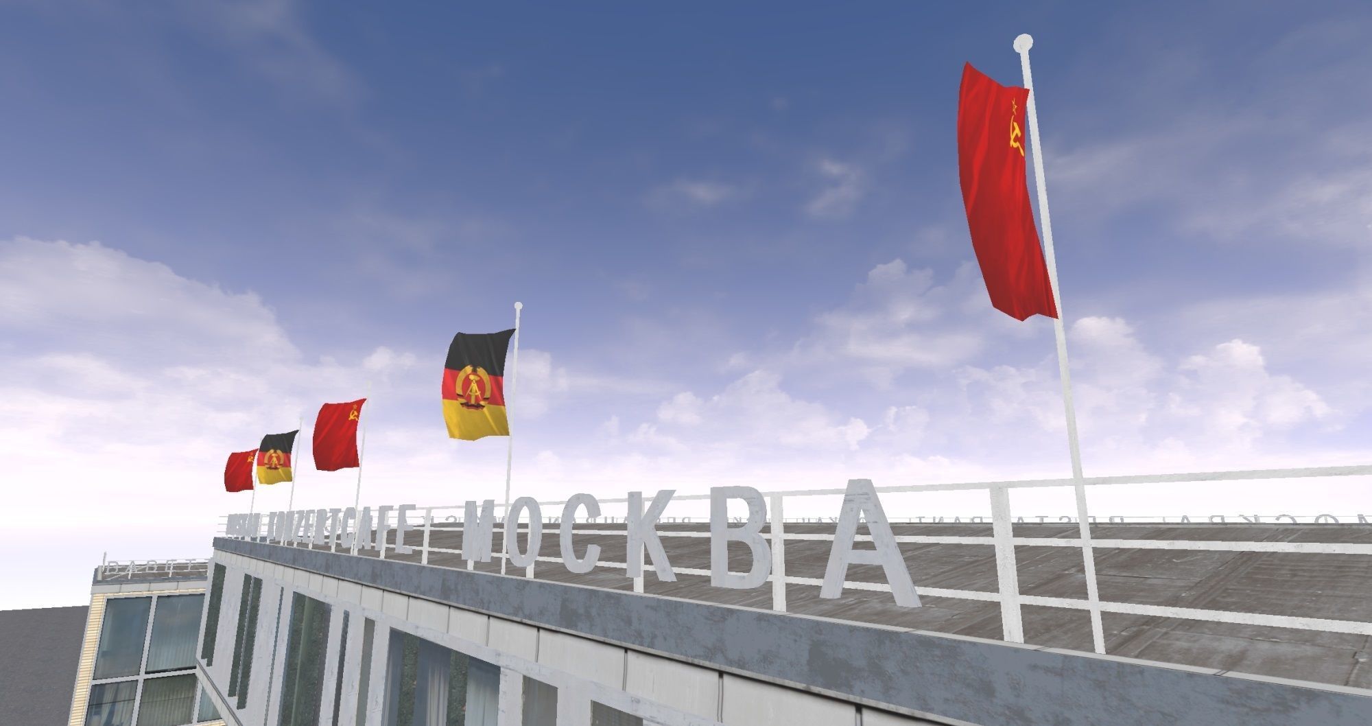 East Berlin Cafe Restaurant Moskau Low-poly 3D model_36