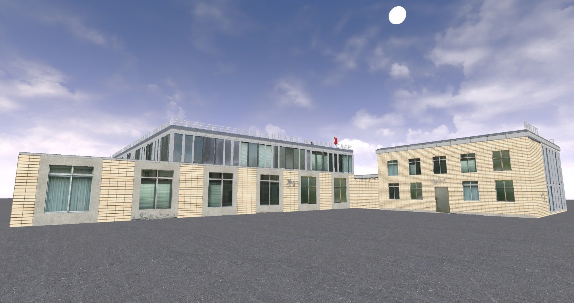 East Berlin Cafe Restaurant Moskau Low-poly 3D model_32