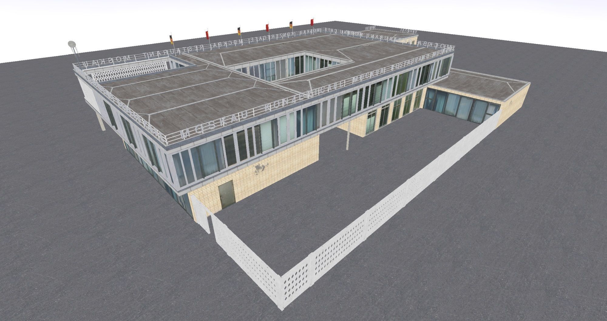 East Berlin Cafe Restaurant Moskau Low-poly 3D model_6