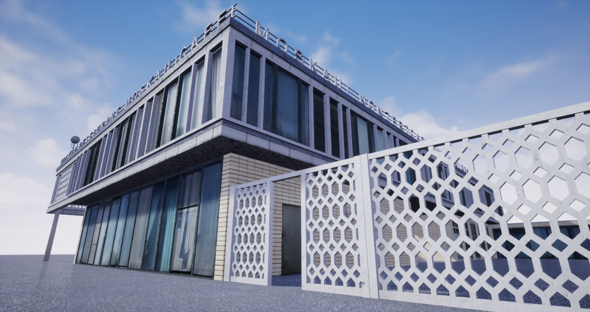 East Berlin Cafe Restaurant Moskau Low-poly 3D model_45