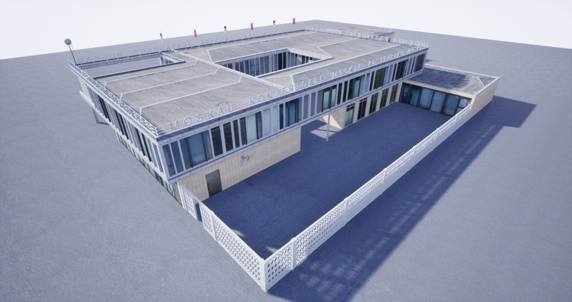 East Berlin Cafe Restaurant Moskau Low-poly 3D model_5