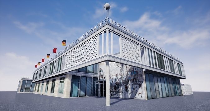 East Berlin Cafe Restaurant Moskau Low-poly 3D model