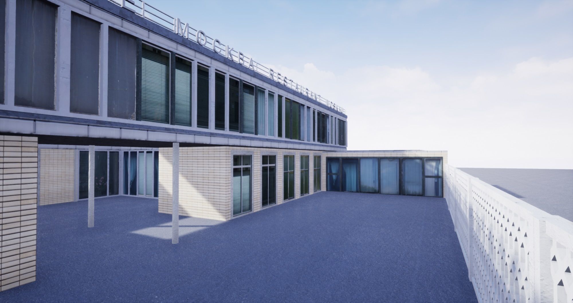 East Berlin Cafe Restaurant Moskau Low-poly 3D model_33