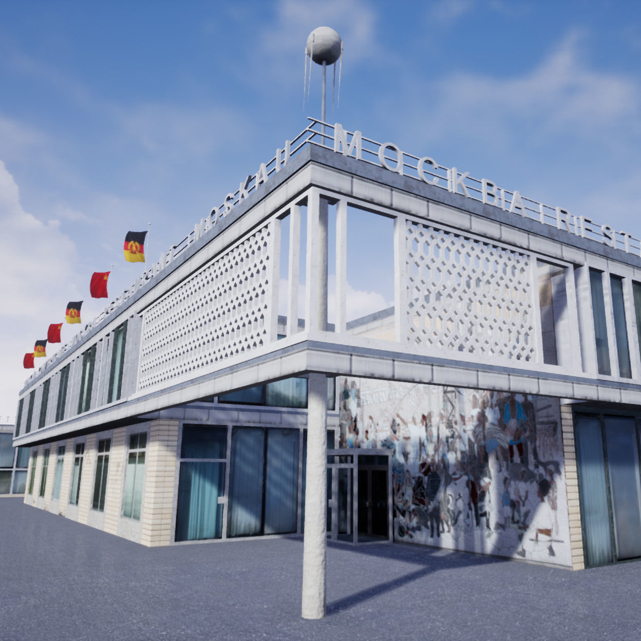 East Berlin Cafe Restaurant Moskau Low-poly 3D model_56