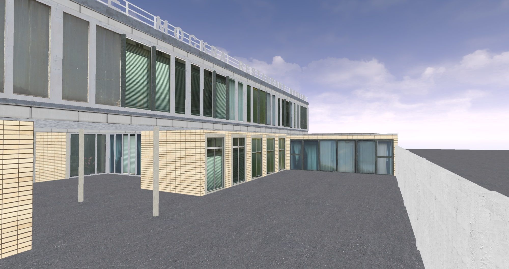 East Berlin Cafe Restaurant Moskau Low-poly 3D model_34