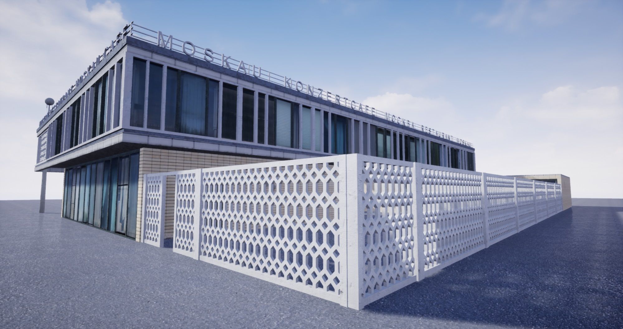 East Berlin Cafe Restaurant Moskau Low-poly 3D model_27