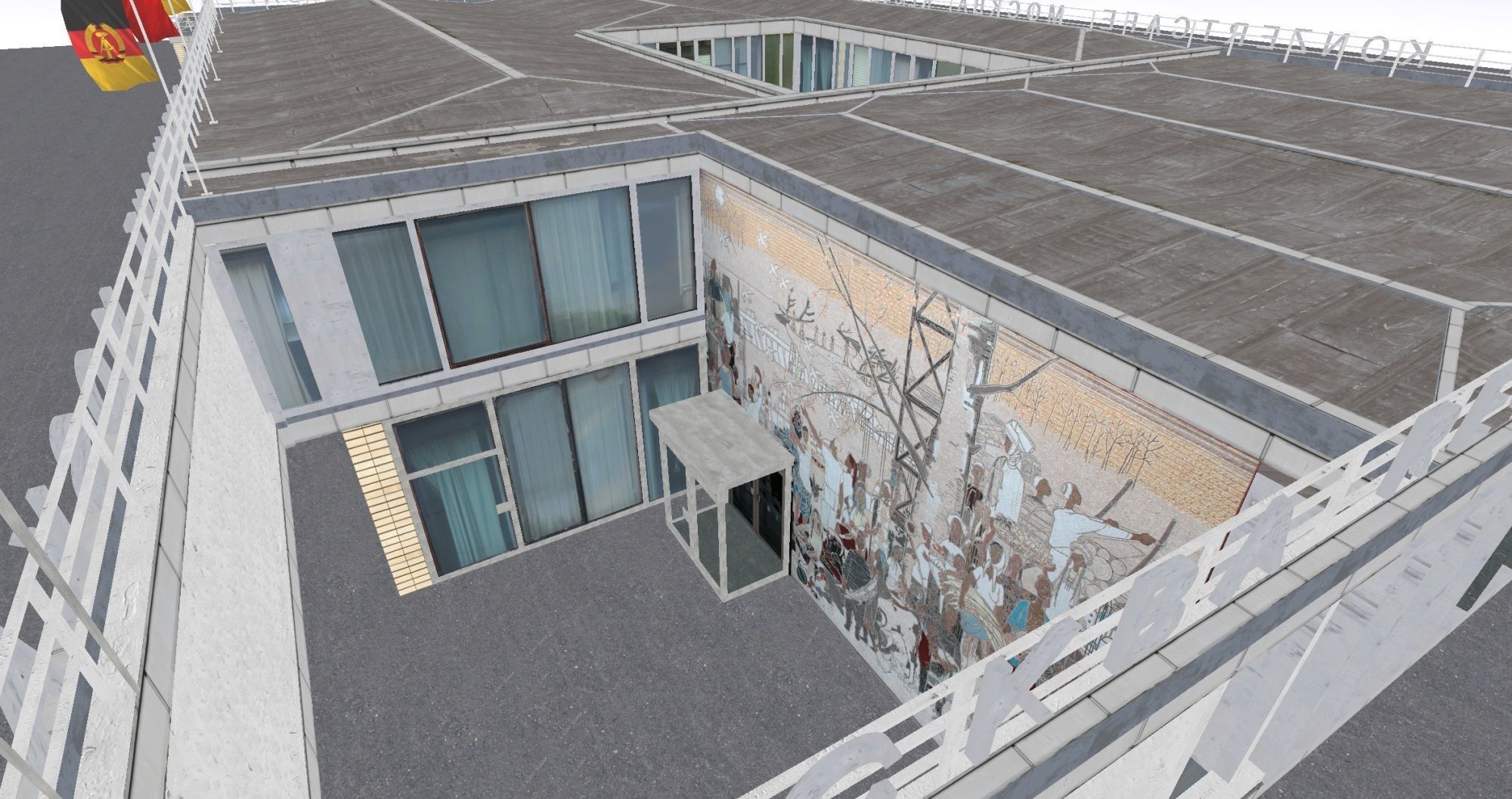 East Berlin Cafe Restaurant Moskau Low-poly 3D model_20