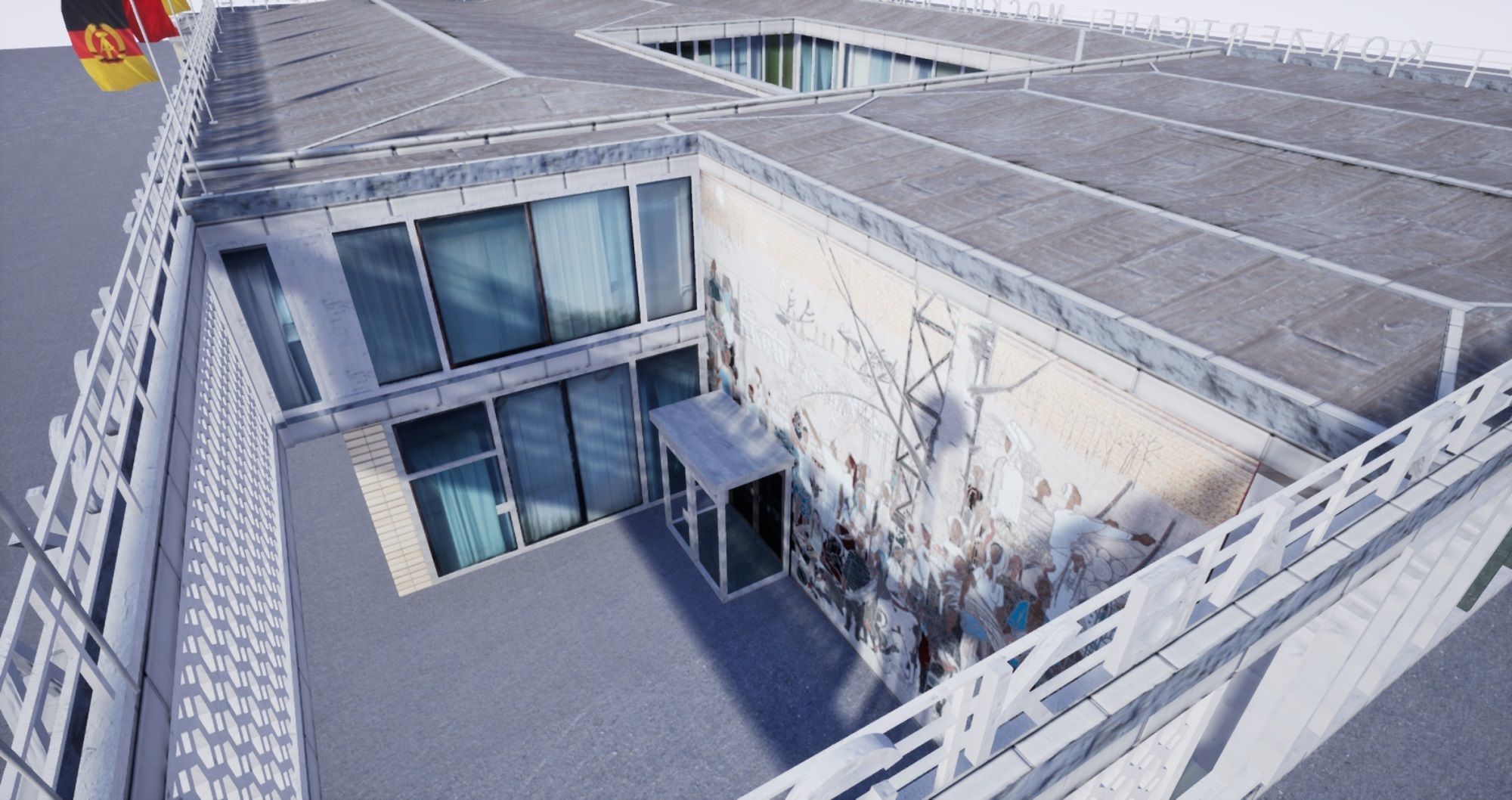 East Berlin Cafe Restaurant Moskau Low-poly 3D model_19