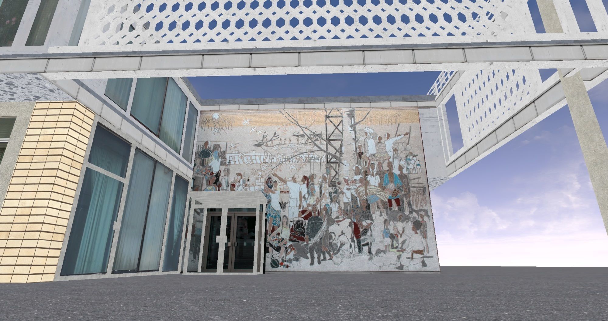 East Berlin Cafe Restaurant Moskau Low-poly 3D model_50