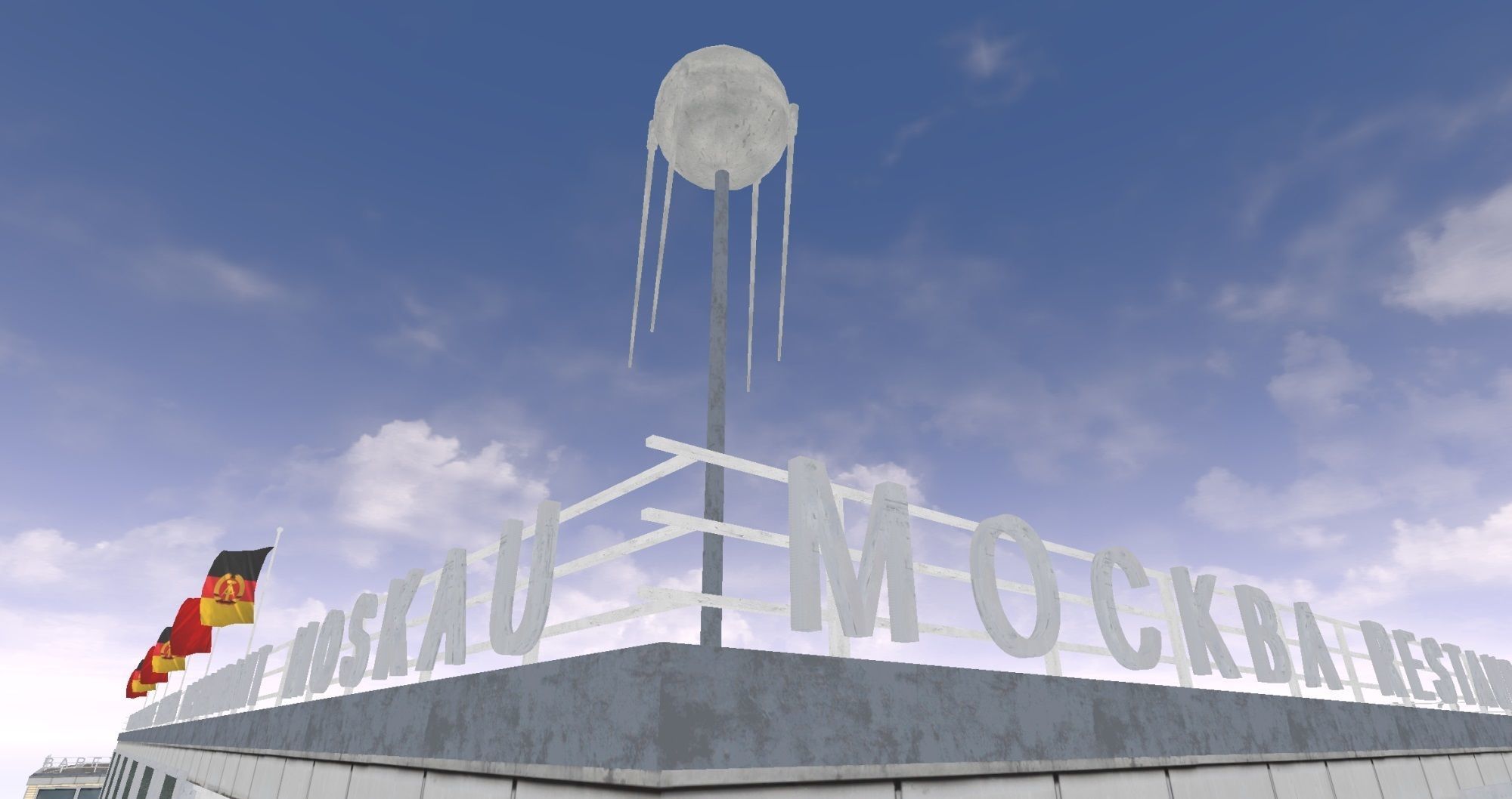 East Berlin Cafe Restaurant Moskau Low-poly 3D model_22