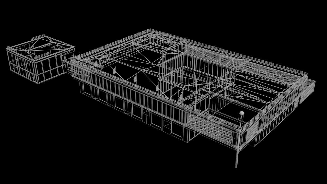 East Berlin Cafe Restaurant Moskau Low-poly 3D model_51