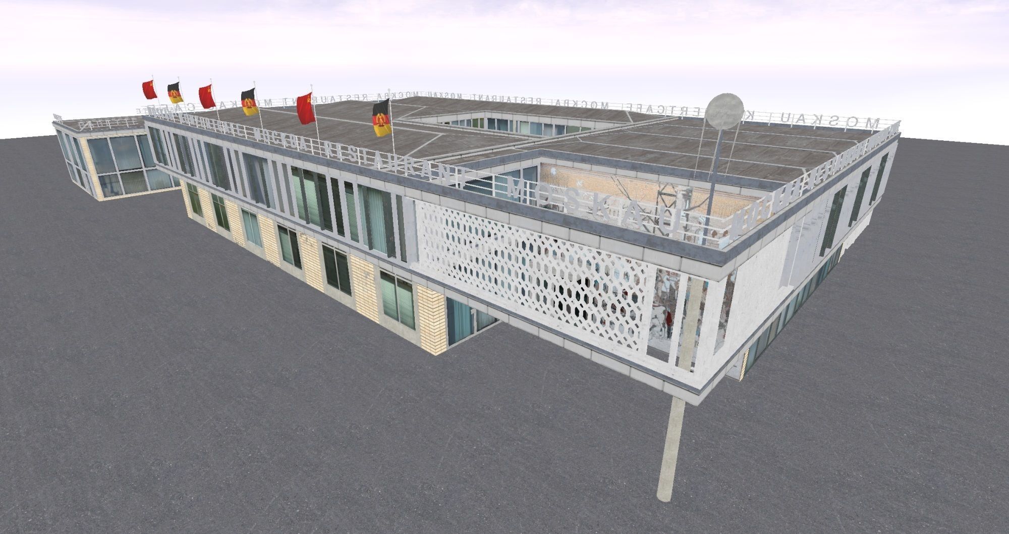 East Berlin Cafe Restaurant Moskau Low-poly 3D model_4