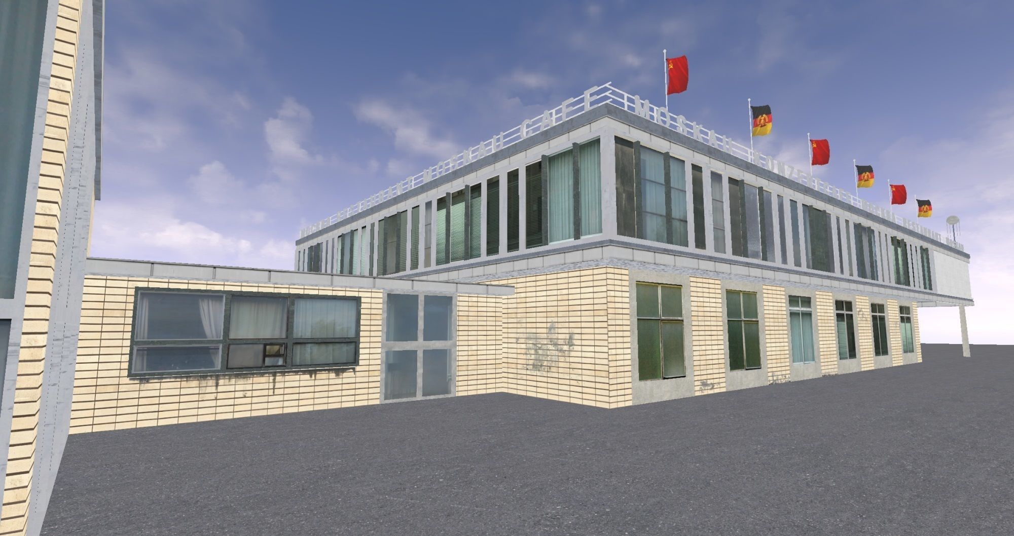 East Berlin Cafe Restaurant Moskau Low-poly 3D model_30