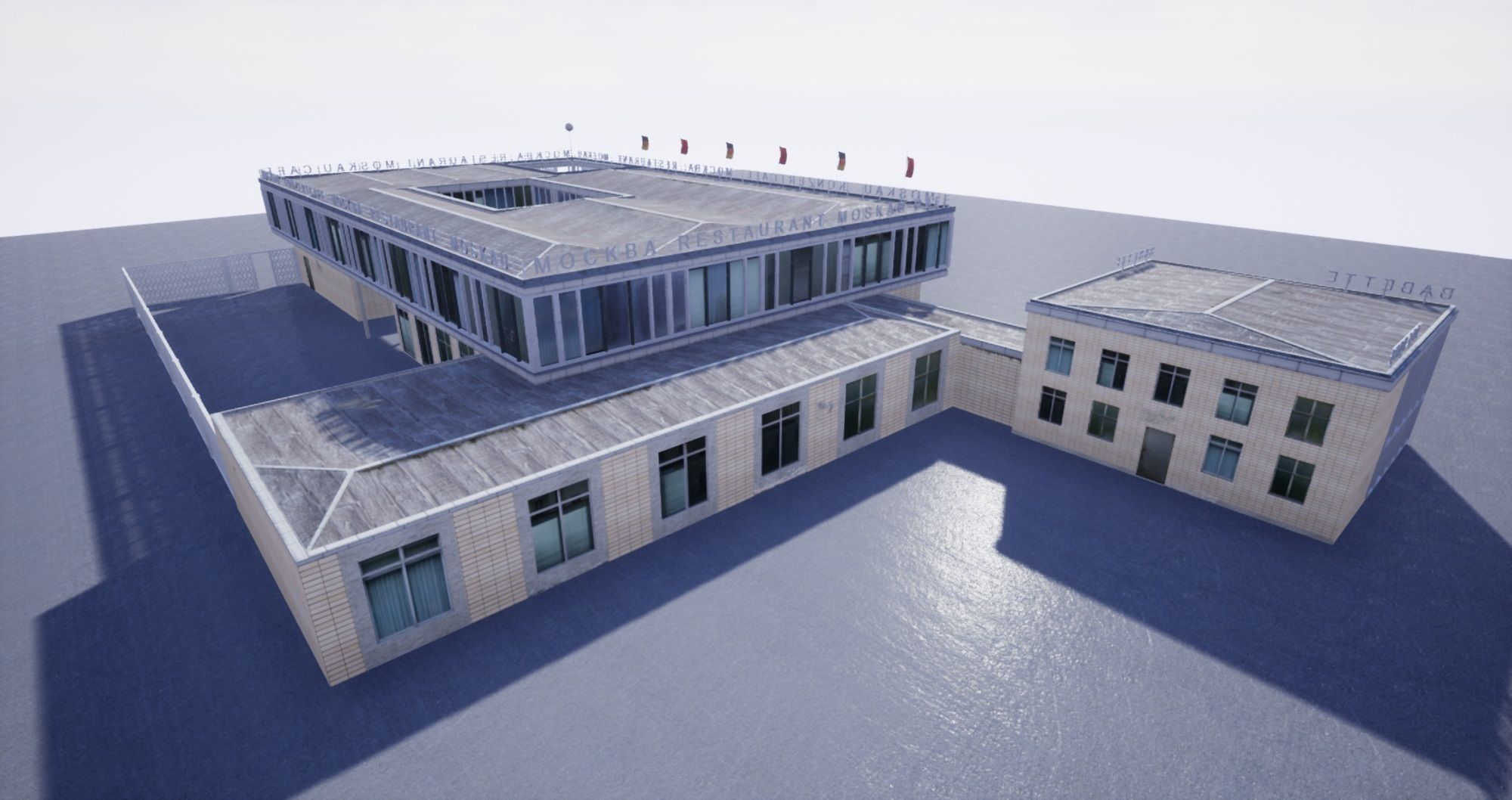 East Berlin Cafe Restaurant Moskau Low-poly 3D model_7