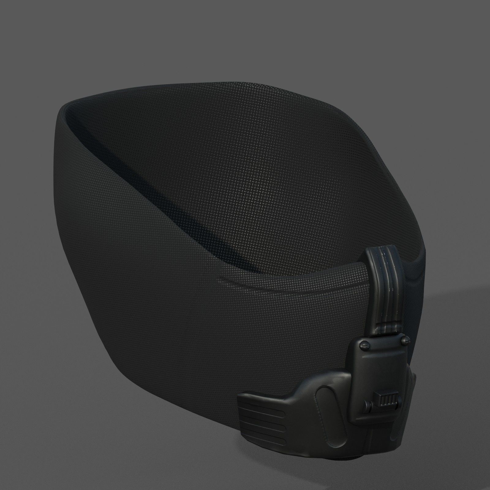 Gas mask respirator scifi futuristic 3d model military Low-poly 3D model_6