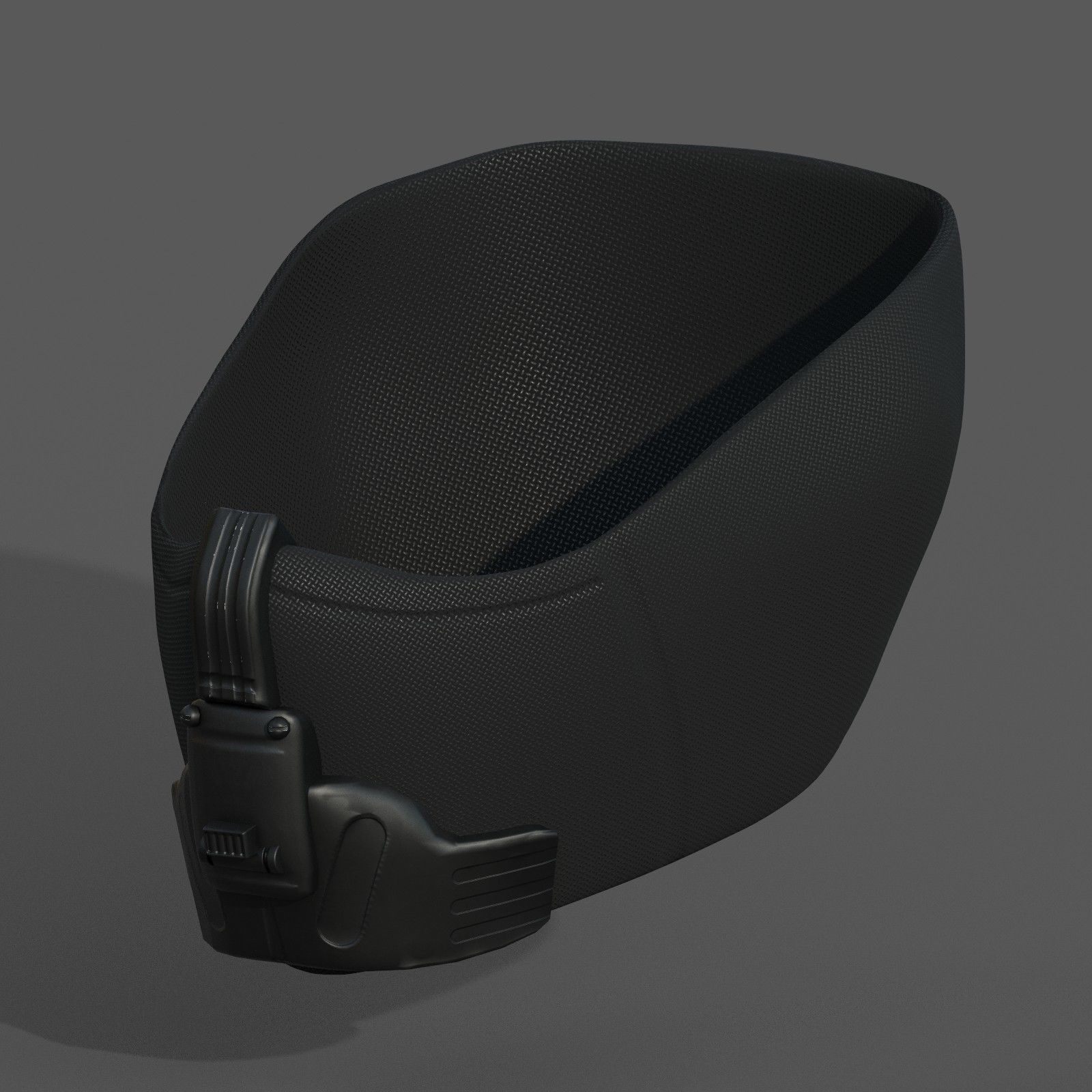 Gas mask respirator scifi futuristic 3d model military Low-poly 3D model_9