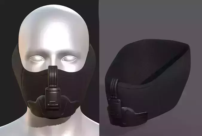 Gas mask respirator scifi futuristic 3d model military 