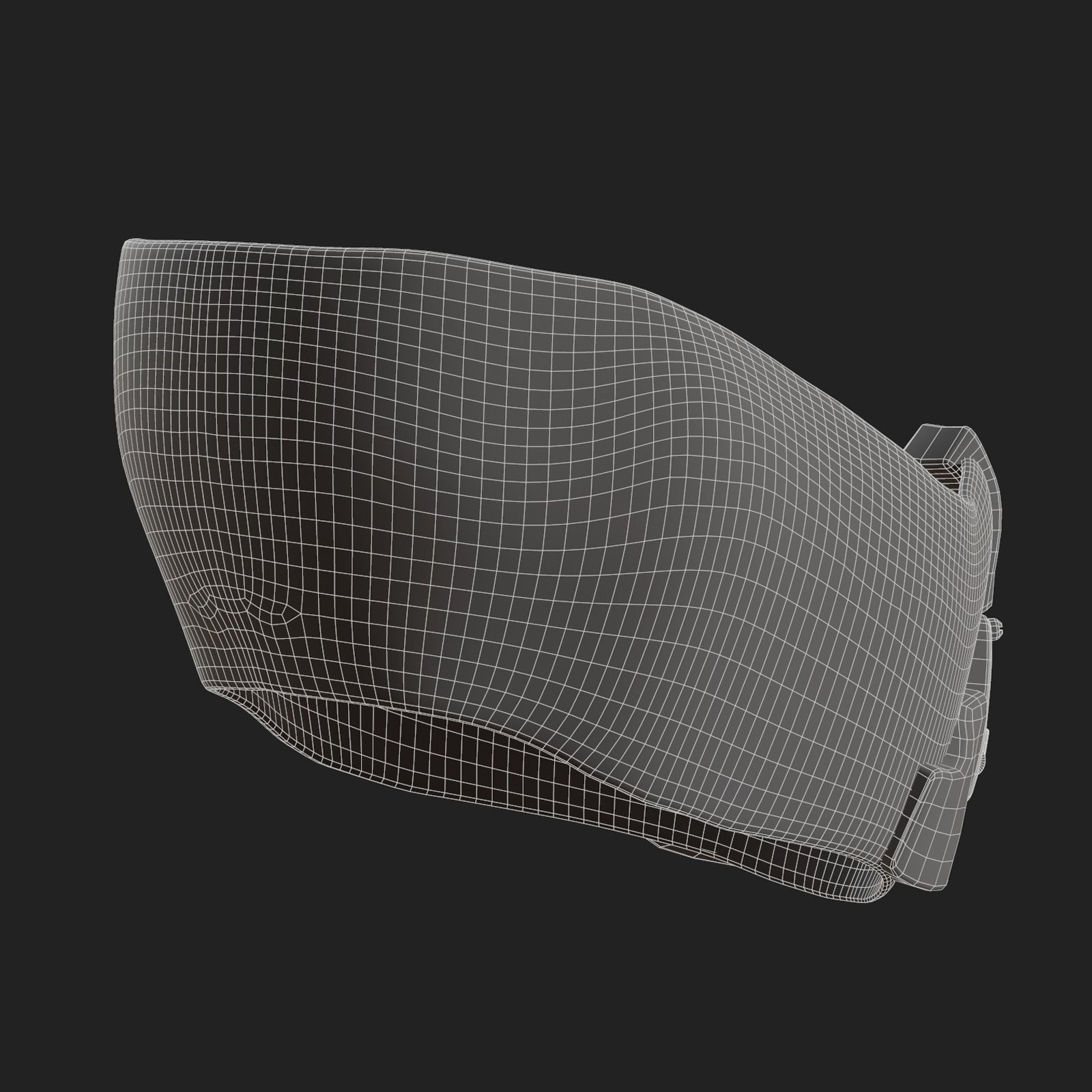 Gas mask respirator scifi futuristic 3d model military Low-poly 3D model_12