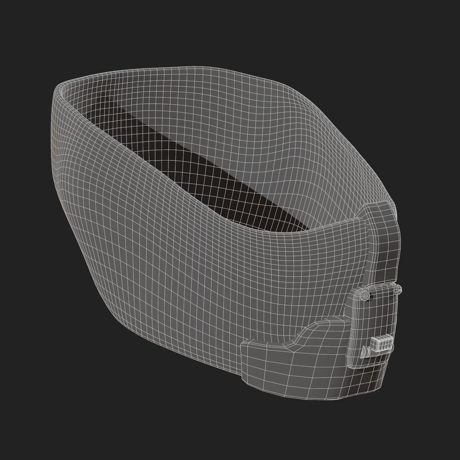 Gas mask respirator scifi futuristic 3d  Low-poly 3D model_16